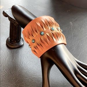 Vegan leather cuff